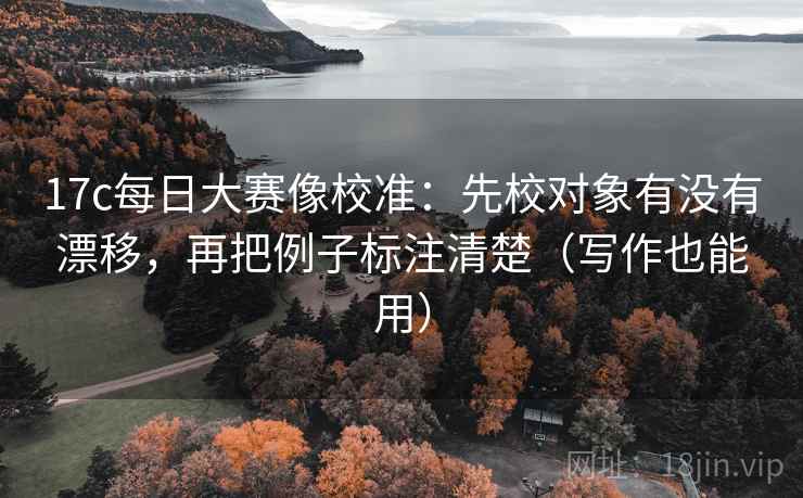 17c每日大赛像校准：先校对象有没有漂移，再把例子标注清楚（写作也能用）